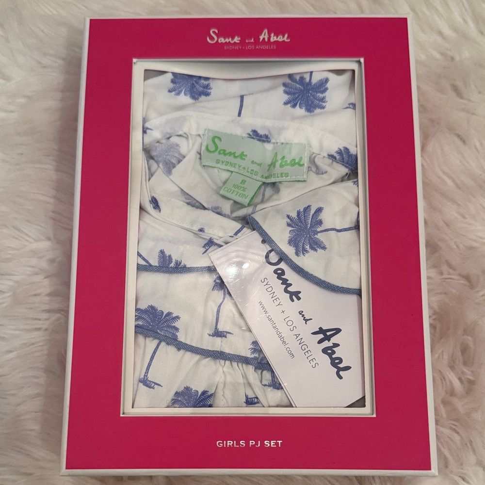 NWT Size 8 Sam & Abel Girls Palm Sunday Pajama Set!
